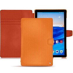 Housse cuir Huawei MediaPad M5 10 Pro - Rabat portefeuille - Abaca arancio ( Pantone #d77540 ) - NOREVE