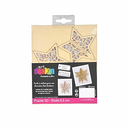 Avis Paris Prix Puzzle 3D à Personnaliser Étoile de Noël 8cm Naturel