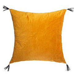 Coussin Déco en Velours Sti 40x40cm Ocre