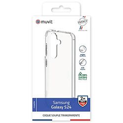 Avis Muvit Coque de Protection pour Samsung Galaxy S24 Renforcée 2M Recyclée Transparent