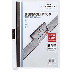 DURABLE Chemise à clip DURACLIP ORIGINAL 60, A4, blanc ()