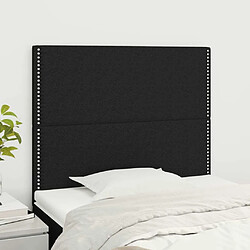 Maison Chic Lot de 2 Têtes de lit design pour chambre - Décoration de lit Noir 100x5x78/88 cm Tissu -MN69651