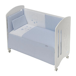 Interbaby Parure de lit 3 Pcs. Nid d'abeille Mod. Viggo Bleu