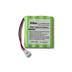 Vhbw Batterie NI-MH 700mAh 4.8V pour PHILIPS remplace H-AAA600, BATT-02170