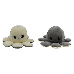 Universal Poupée pouce inversée mignonne - Expression double face, ToyBeige réversible Gray