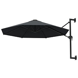 Helloshop26 Parasol mural avec mât métallique 300 cm anthracite 02_0008685