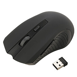 2.4Ghz Mini souris sans fil 6 boutons 1600 DPIOptical Gaming Mouse pour ordinateur portable PC - noir