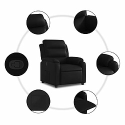 Maison Chic Fauteuil Relax pour salon, Fauteuil inclinable Noir Similicuir -GKD21986 pas cher