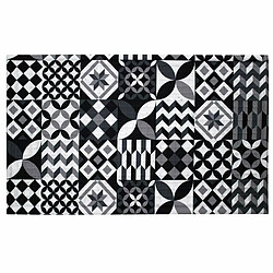 Paris Prix Tapis Relief Imprimé Calypso 45x75cm Noir