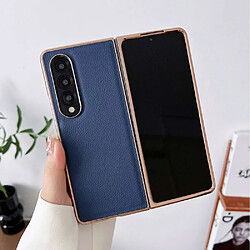 Coque en TPU + PU nano électroplaqué, anti-chocs, anti-rayures, anti-chocs pour votre Samsung Galaxy Z Fold4 5G - bleu ciel