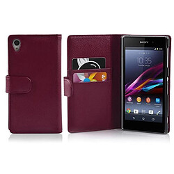 Cadorabo Coque Sony Xperia Z1 Etui en Violet