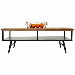 Table Basse Alexandra House Living Marron Gris Métal Bois de manguier 65 x 44 x 125 cm