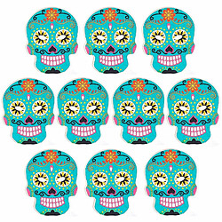 Graines Creatives 60 masques plats en carton à colorier - Calavera mexicaine