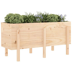 Avis Maison Chic Jardinière,Lit surélevé de jardin - Bac à fleurs - pot de fleur 121x50x57 cm bois de pin massif -GKD58992