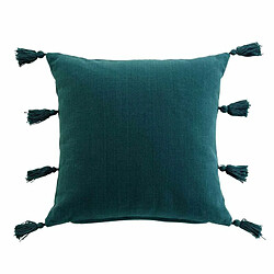 Paris Prix Coussin Déco à Pompons Tasselina 45x45cm Pétrole