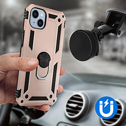 Avizar Coque pour iPhone 14 Plus Hybride Bague de maintien Support Vidéo rose gold pas cher