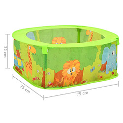 vidaXL Piscine à balles avec 50 balles pour enfants 75x75x32 cm pas cher