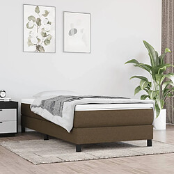 vidaXL Matelas de lit à ressorts ensachés marron foncé 120x190x20 cm