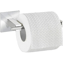 Wenko 23859100 Turbo-Loc Dérouleur de papier WC Quadro, Acier inoxydable, 16,5 x 6,5 x 7 cm, Chromé