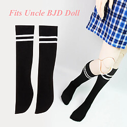 Paire De Chaussettes En Coton Rayé Pour Poupées Blythe BJD Accessoires Oncle Doll Noir