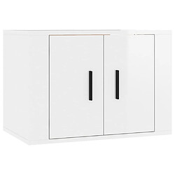 Acheter vidaXL Ensemble de meubles TV 2 pcs blanc brillant bois d'ingénierie