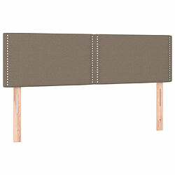 Maison Chic Lot de 2 Têtes de lit design pour chambre - Décoration de lit Taupe 72x5x78/88 cm Tissu -MN83066