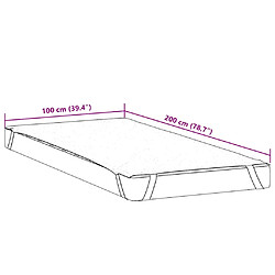 vidaXL Protège-matelas blanc 100x200 cm imperméable pas cher