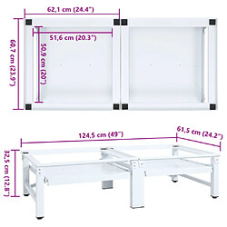 vidaXL Socle de lave-linge et sèche-linge et étagère coulissante Blanc pas cher