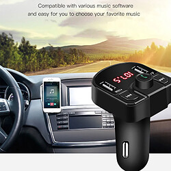 Transmetteur FM Bluetooth Double USB, Appels Mains Libres + SD 4Go YONIS pas cher