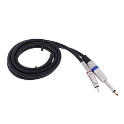 rca mâle vers 6.35mm fiche mâle mono audio auxiliaire câble de connexion 1.5m pas cher