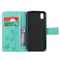 Acheter Etui en PU fleurs et papillon vert pour votre Huawei Y5 (2019)/Honor 8S