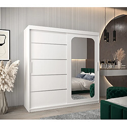 Abiks Meble Armoire PROMO V2 À Portes Coulissantes 200/200/62 2 Portes (Blanc/Blanc)