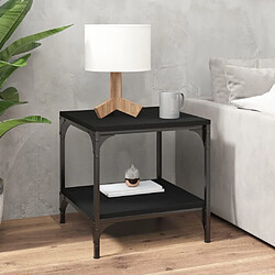 Maison Chic Table basse,Table Console Table d'appoint, Table pour salon Noir 50x50x40 cm Bois d'ingénierie -MN30625