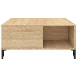 Acheter vidaXL Table basse chêne sonoma 80x80x36,5 cm bois d'ingénierie