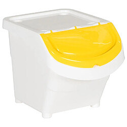 vidaXL Poubelles empilables avec couvercles 3 pcs blanc PP 78 L