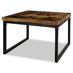 ComfortXL Table Basse Teck Résine 60x60x40 Cm