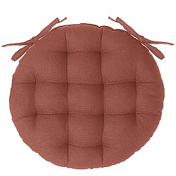 Atmosphera, Createur D'Interieur Galette de chaise ronde Alix - Diam. 38 cm - Terracotta