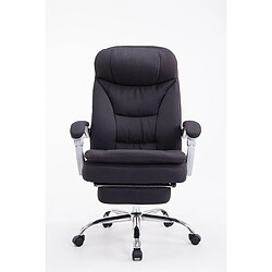 Decoshop26 Fauteuil de bureau sur roulettes XL charge max 160 kg avec repose-pied ajustable assise en tissu noir 10_0002785