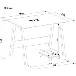 Acheter Table informatique DELPHI, verre satiné / argent hjh OFFICE