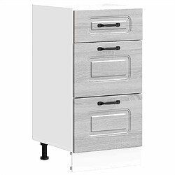 vidaXL Armoire de cuisine Kalmar sonoma gris bois d'ingénierie