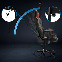 Chaise de Gaming / Chaise de bureau GAMEBREAKER POLARYS I Similicuir gris/rouge hjh OFFICE