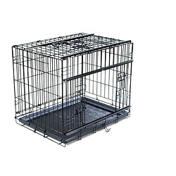 VADIGRAN Cage metallique pliable Premium - 61 x 46 x 53 cm - Noir - Pour chien