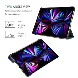 Etui en PU avec support tri-pliure violet pour votre Apple iPad Pro 11 pouces 2021/2020/2018