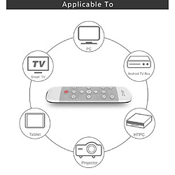 Universal Télécommande vocale rétroéclairée 2.4G avec clavier sans fil, pavé tactile, anti-perte, pour boîtier TV | Télécommande