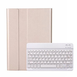 RedMiter avec Clavier Français AZERTY Bluetooth pour iPad 10.2 - Or&Blanc