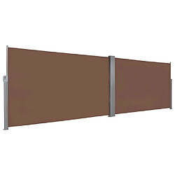 Helloshop26 Auvent paravent store brise-vue latéral rétractable de patio jardin terrasse balcon protection visuelle écran 160 x 600 cm marron 02_0007098