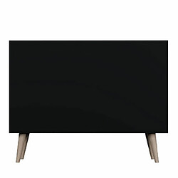 Mes Buffet 3 portes 120x39,9x95,5 cm noir et naturel - CISKO pas cher