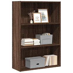 vidaXL Bibliothèque chêne marron 80x30x114 cm bois d'ingénierie