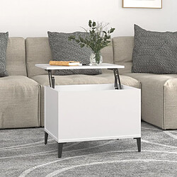 Maison Chic Tabls basse,Table Console pour salon Blanc 60x44,5x45 cm Bois d'ingénierie -MN41390