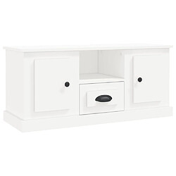 vidaXL Meuble TV blanc 100x35,5x45 cm bois d'ingénierie